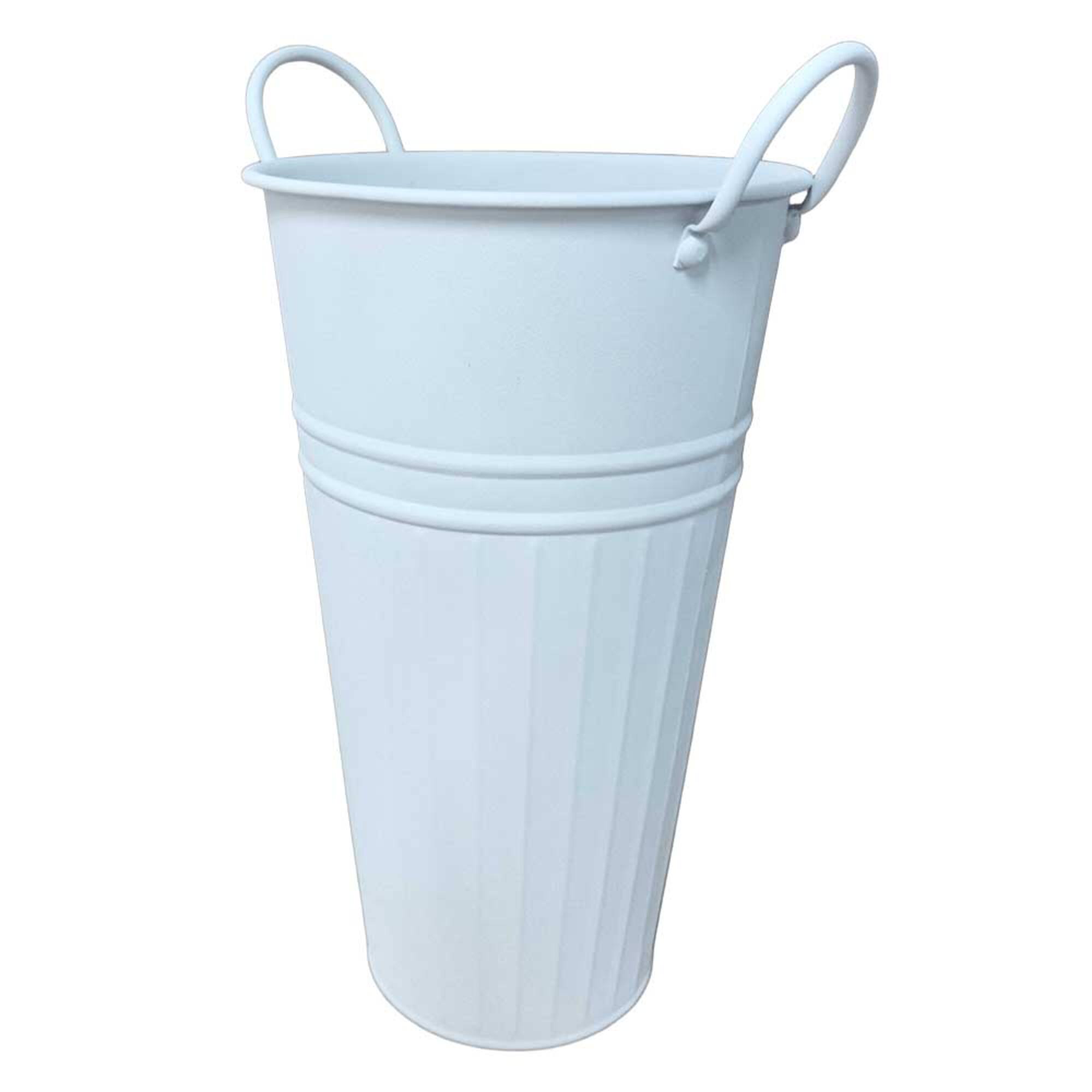 15.5" White Decorative Metal Container by Ashland®